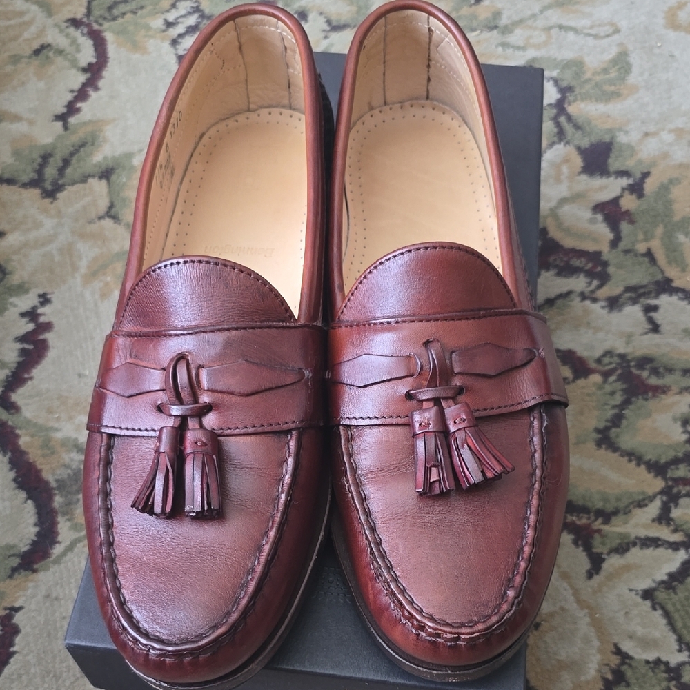Allen Edmonds Rich Brown Tassel Loafers, Size 11.5B, Bennington